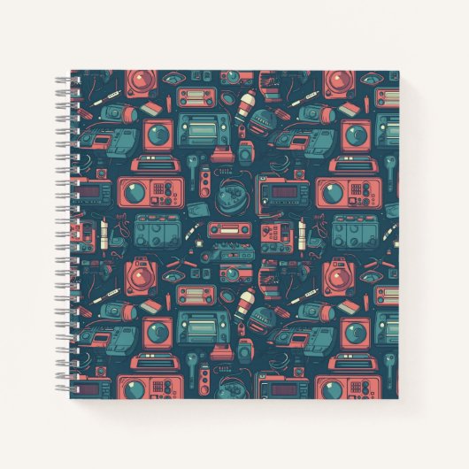 Explosion aus der Vergangenheit: Technik der 80er  Notizblock (Vorderseite)