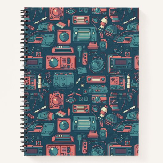 Explosion aus der Vergangenheit: Technik der 80er Notizblock (Vorderseite)
