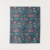 Explosion aus der Vergangenheit: Technik der 80er Wandteppich (Vorderseite)