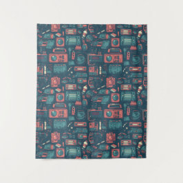 Explosion aus der Vergangenheit: Technik der 80er Wandteppich