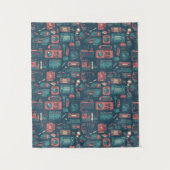 Explosion aus der Vergangenheit: Technik der 80er  Wandteppich (Vorderseite)