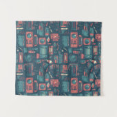 Explosion aus der Vergangenheit: Technik der 80er  Wandteppich (Vorderseite (Horizontal))