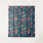 Explosion aus der Vergangenheit: Technik der 80er Wandteppich (Vorderseite)