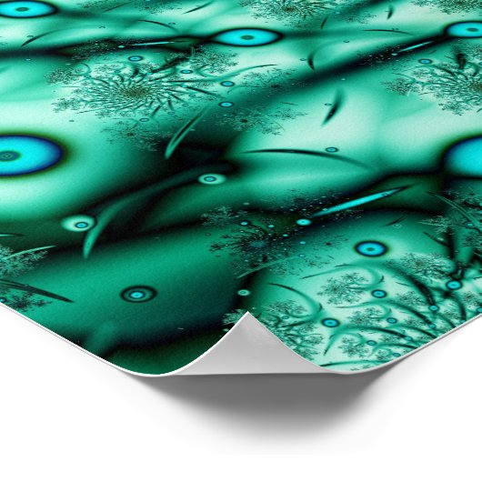 Explosion Coole Abstrakte Kunst des feinen Fraktal Poster (Ecke)