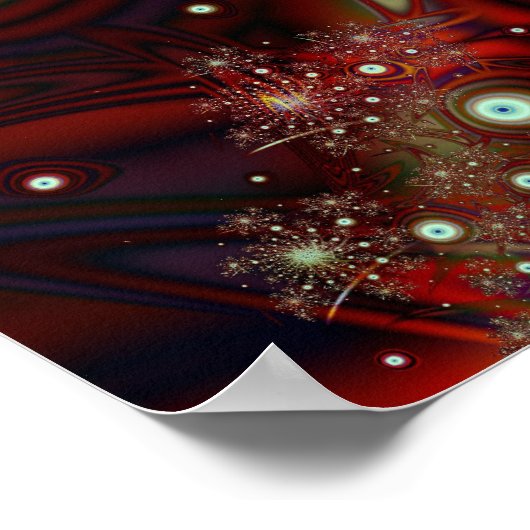 Explosion Coole Abstrakte Kunst des feinen Fraktal Poster (Ecke)