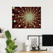 Explosion Coole Abstrakte Kunst des feinen Fraktal Poster (Heimbüro)