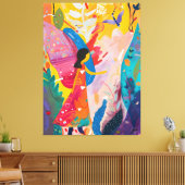 Explosión de Colores: Mujer Naturaleza Favismo Leinwanddruck (Insitu (Wohnzimmer))