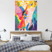 Explosión de Colores: Mujer Naturaleza Favismo Leinwanddruck (Insitu (Schlafzimmer))