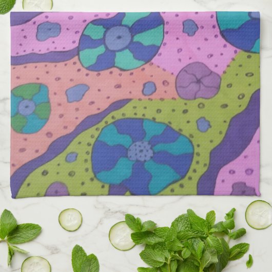 Explosion der Abstrakten Farbe Geschirrtuch (Gefaltet)