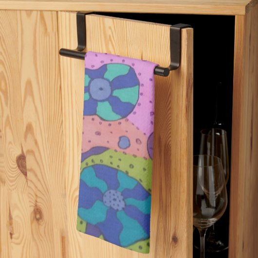 Explosion der Abstrakten Farbe Geschirrtuch (Drittel gefaltet)