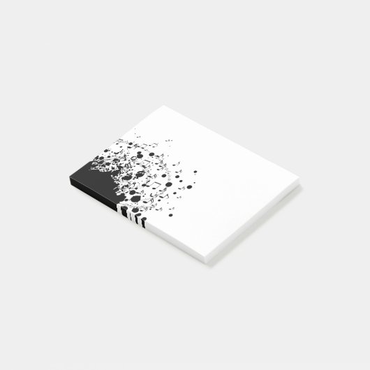 Explosion der coolen Musik nach dem Ende Post-it Klebezettel (angewinkelt)