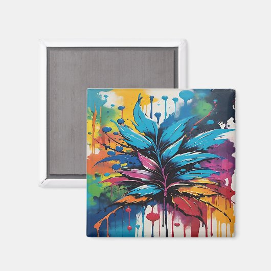 Explosion der Farbe Magnet (Vorderseite/Rückseite)