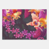 Explosion der hawaiianischen tropischen Blume Geschenkpapier Set (Vorderseite 3)
