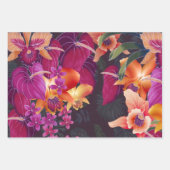 Explosion der hawaiianischen tropischen Blume Geschenkpapier Set (Vorderseite 2)