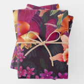 Explosion der hawaiianischen tropischen Blume Geschenkpapier Set (Beispiel)