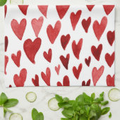 Explosion der Herzen von Valentinstagen - rosa und Geschirrtuch (Gefaltet)