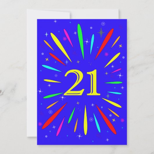 Explosion der Party Einladung am 21. Geburtstag (Vorderseite)