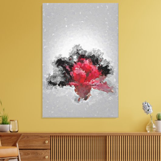 Explosion der roten Blume Leinwanddruck (Insitu (Wohnzimmer))