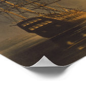 Explosion der USS Dampf Frigate Missouri Poster (Ecke)