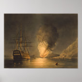 Explosion der USS Dampf Frigate Missouri Poster (Vorne)