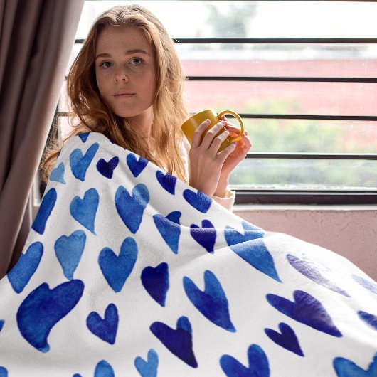 Explosion der Valentinstag - blau Fleecedecke