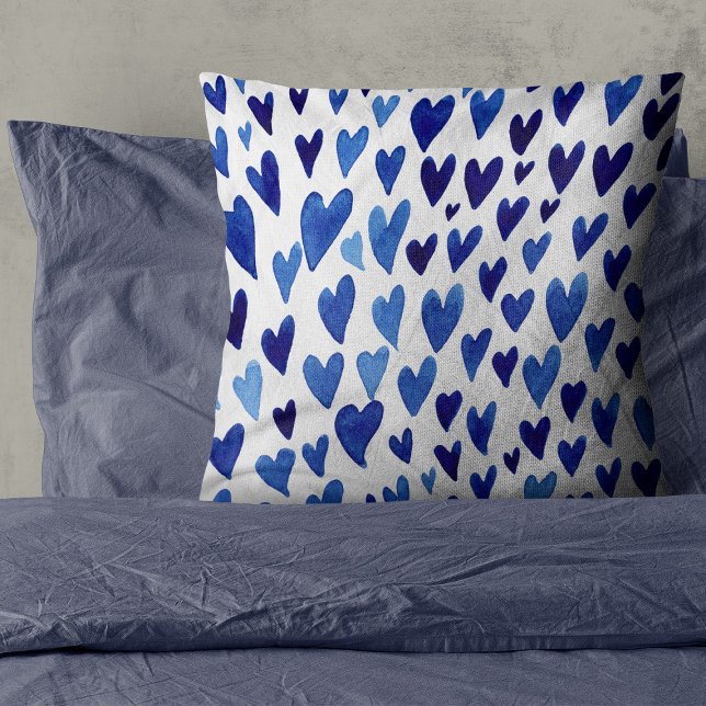 Explosion der Valentinstag - blau Kissen (Von Creator hochgeladen)