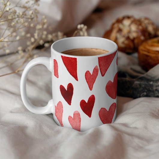 Explosion der Valentinstag-Herzen - rot Kaffeetasse