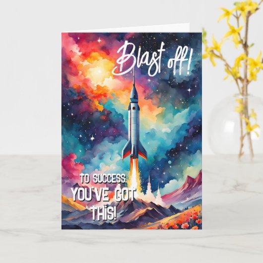 Explosion der Viel Glück in Ihren Prüfungen GCSE A Karte (Gelbe Blume)