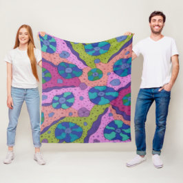 Explosion des Abstrakten Zeichnend Farbstoffs Fleecedecke