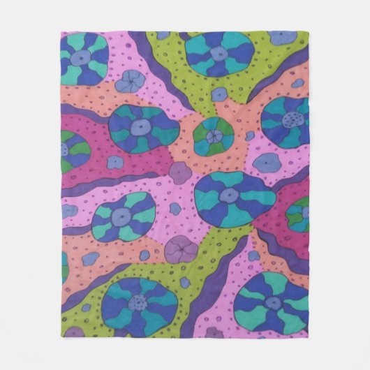 Explosion des Abstrakten Zeichnend Farbstoffs Fleecedecke (Vorderseite)