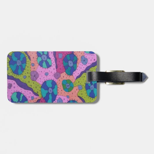 Explosion des Abstrakten Zeichnend Farbstoffs Gepäckanhänger (Rückseite horizontal)