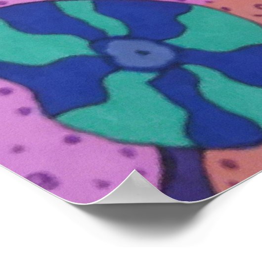 Explosion des Abstrakten Zeichnend Farbstoffs Poster (Ecke)