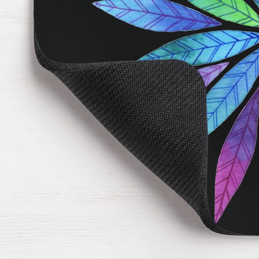 Explosion des blaugrünen Blätter Mousepad (Ecke)