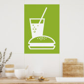 Explosion des Hamburger- und Limonadengeschmacks Poster (Küche)