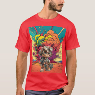 Explosion des mechanischen Cartoon T-Shirt