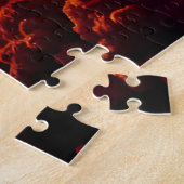 Explosion des Planeten unter Phantastischem kosmis Puzzle (Seite)