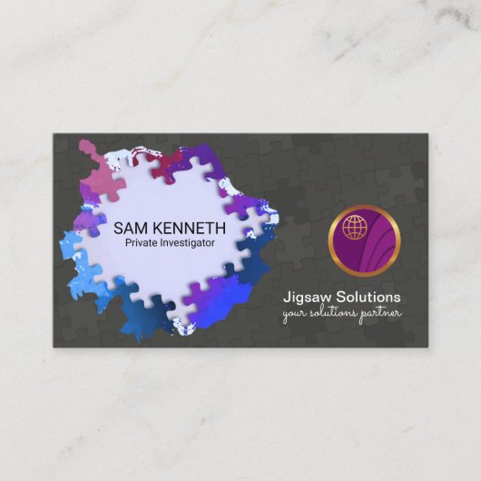 Explosion des Puzzle-Licht-Detektivs Visitenkarte (Vorderseite)