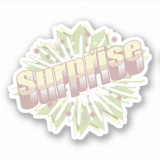 Explosion einer überraschenden Onomatopoese Aufkleber (Vorderseite)