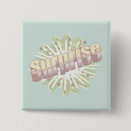 Explosion einer überraschenden Onomatopoese Button (Vorderseite)