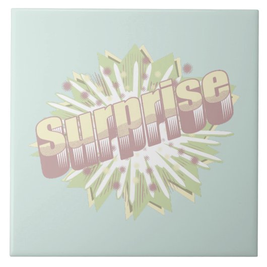 Explosion einer überraschenden Onomatopoese Fliese (Vorderseite)