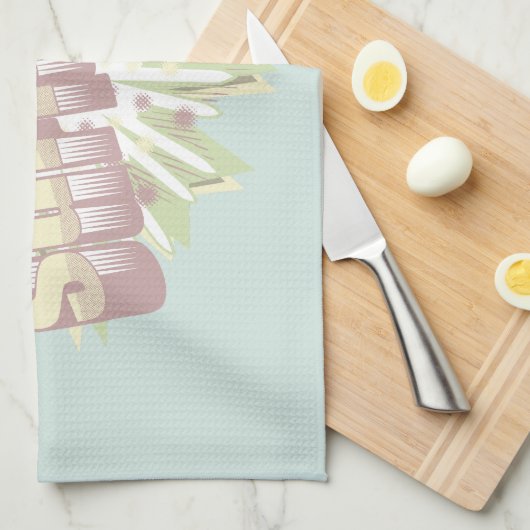 Explosion einer überraschenden Onomatopoese Geschirrtuch (Viertel Falte)