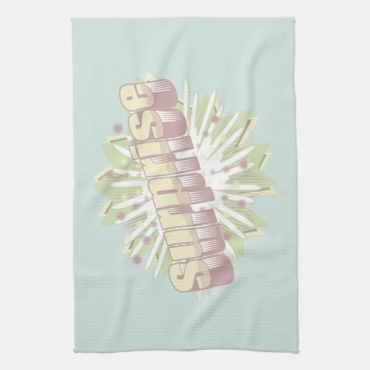 Explosion einer überraschenden Onomatopoese Geschirrtuch (Vertikal)