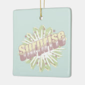 Explosion einer überraschenden Onomatopoese Keramikornament (Links)