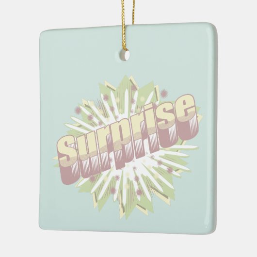 Explosion einer überraschenden Onomatopoese Keramikornament (Links)