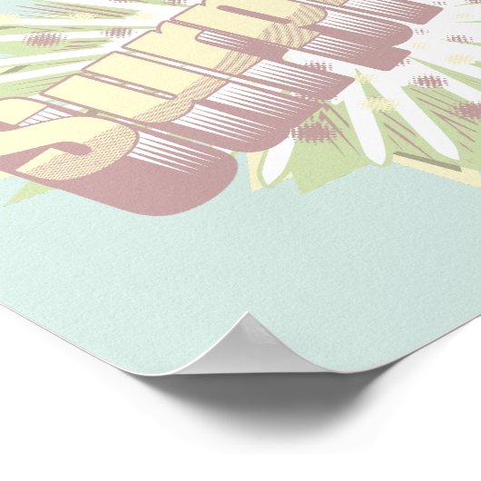 Explosion einer überraschenden Onomatopoese Poster (Ecke)