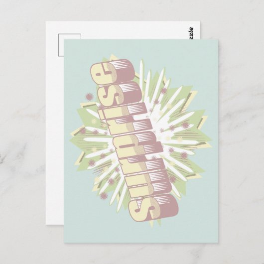 Explosion einer überraschenden Onomatopoese Postkarte (Vorne/Hinten)