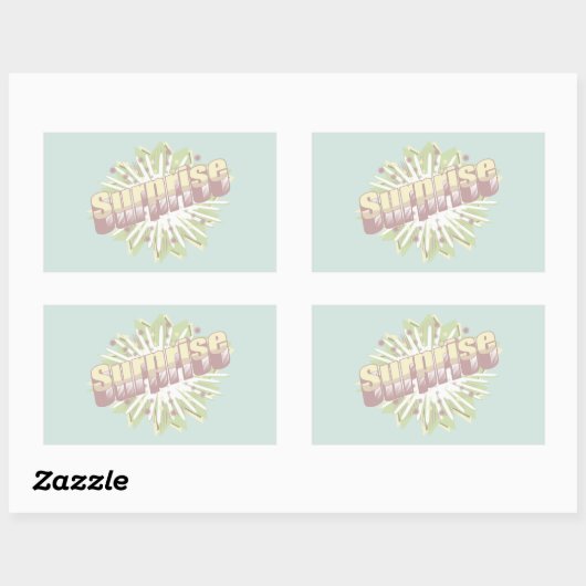 Explosion einer überraschenden Onomatopoese Rechteckiger Aufkleber (Blatt)