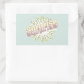 Explosion einer überraschenden Onomatopoese Rechteckiger Aufkleber (Tasche)