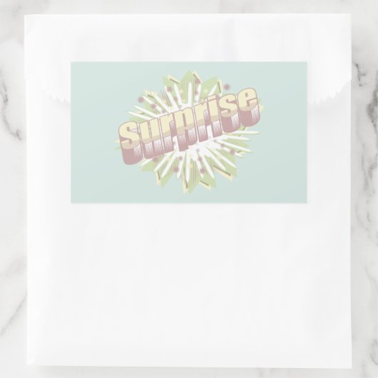 Explosion einer überraschenden Onomatopoese Rechteckiger Aufkleber (Tasche)