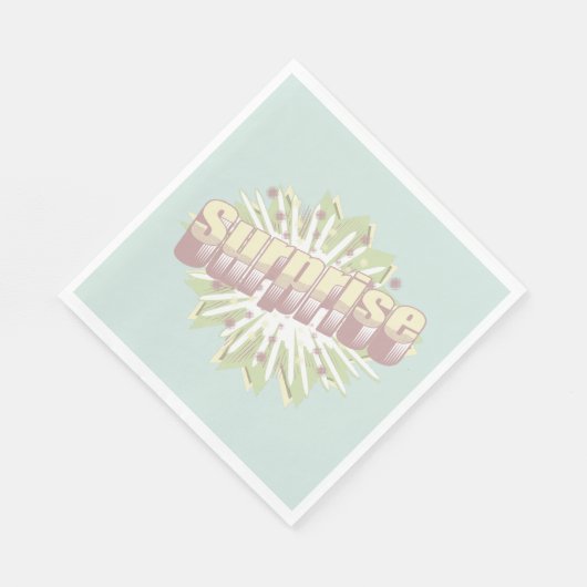 Explosion einer überraschenden Onomatopoese Serviette (Ecke)